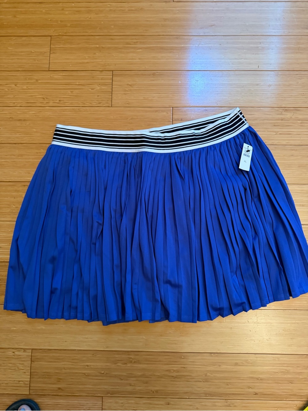 Talbot Blue/purple Pleated Skort with Striped Waistband.